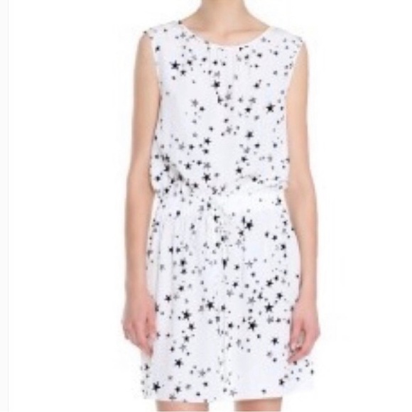 Tibi Silk Starfish Novelty Print Cream Sleeveless Dress - Picture 1 of 10